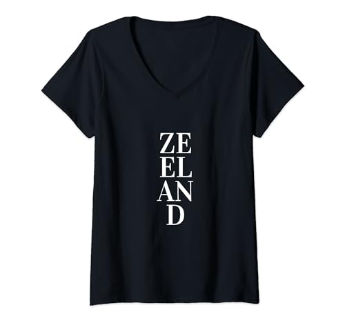 Damen Zeeland T-Shirt mit V-Ausschnitt Damen Zeeland T-Shirt mit V-Ausschnitt von Zeeland Niederlande Souvenir