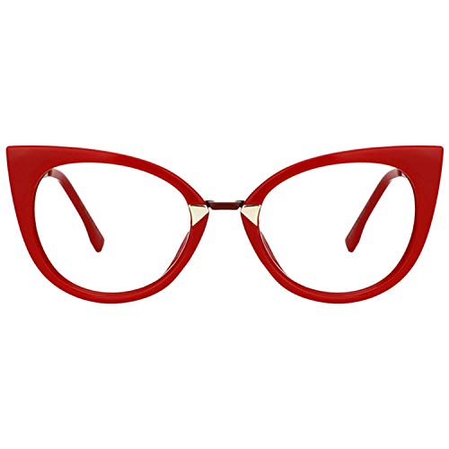 Zeelool Cat Eye Glasses Frame for Women Jacqueline FP0669-01 Red von Zeelool