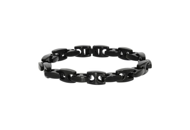 Zeeme Armband Edelstahl matt glanz schwarz 23,5cm lang von Zeeme