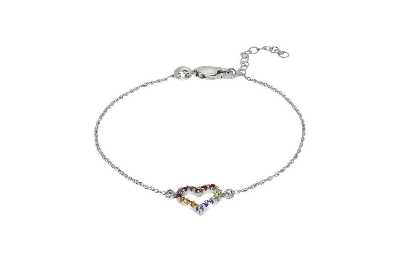 Zeeme Armband Silber 925 mit Herz-Motiv 16+3cm lang von Zeeme