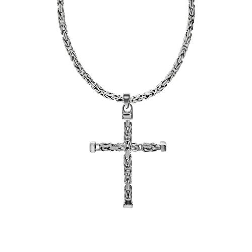 Zeeme Basic Unisex Anhänger mit Kette 925/- Sterling Silber 55cm Glänzend weiß 500250696-55 von Zeeme