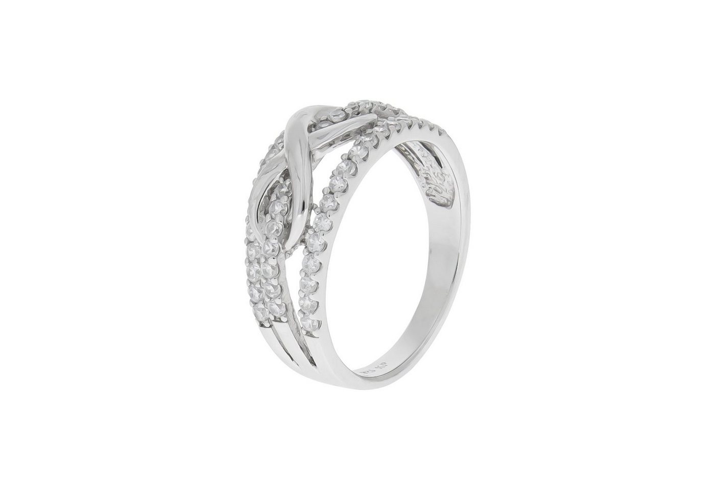 Zeeme Fingerring 925/- Sterling Silber mattiert Zirkonia von Zeeme