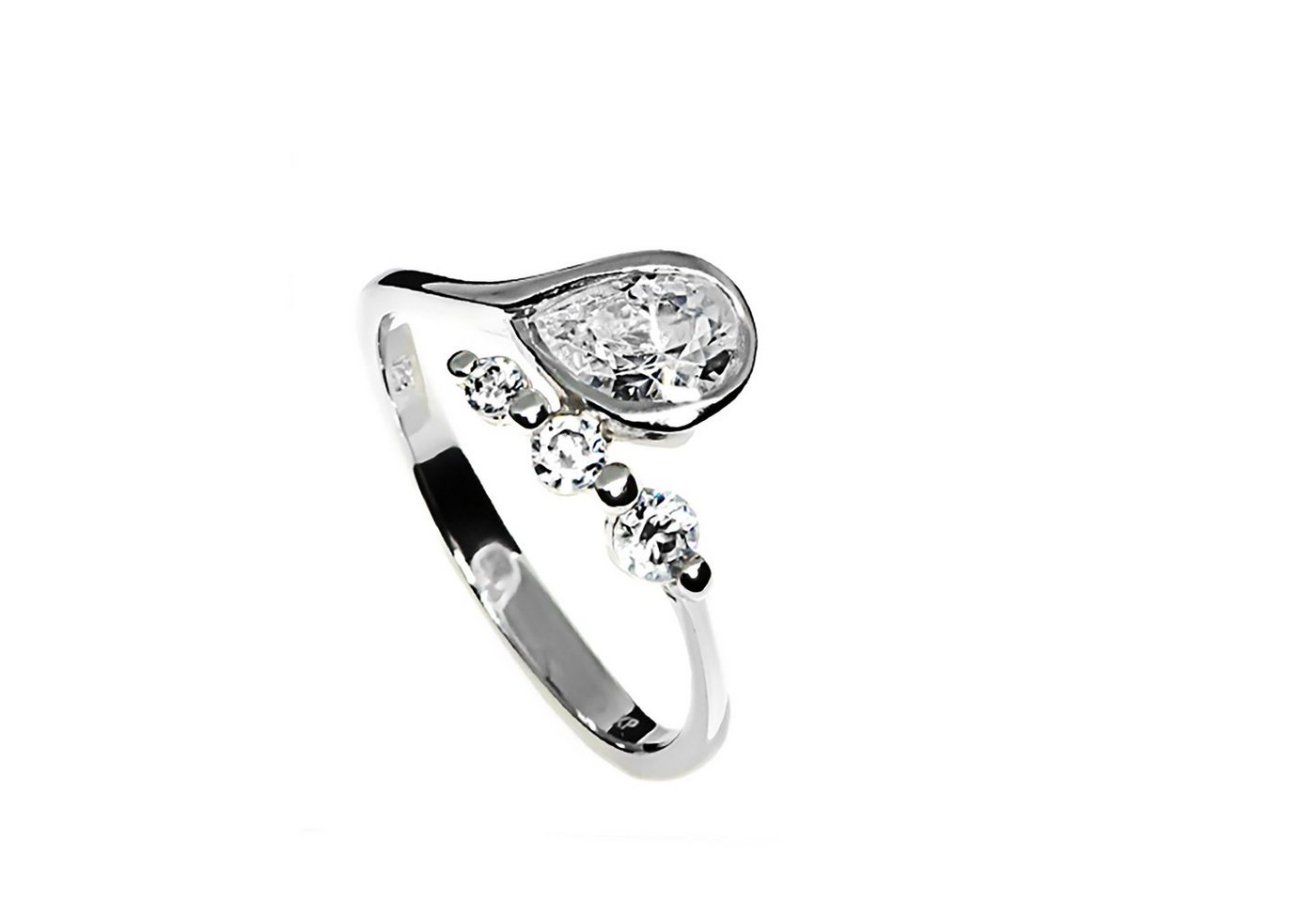 Zeeme Fingerring 925 Sterling Silber rhod. Zirkonia von Zeeme