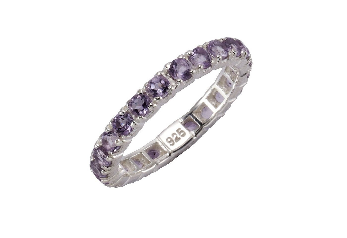 Zeeme Fingerring 925/- Sterling Silber rhodiniert Amethyst von Zeeme