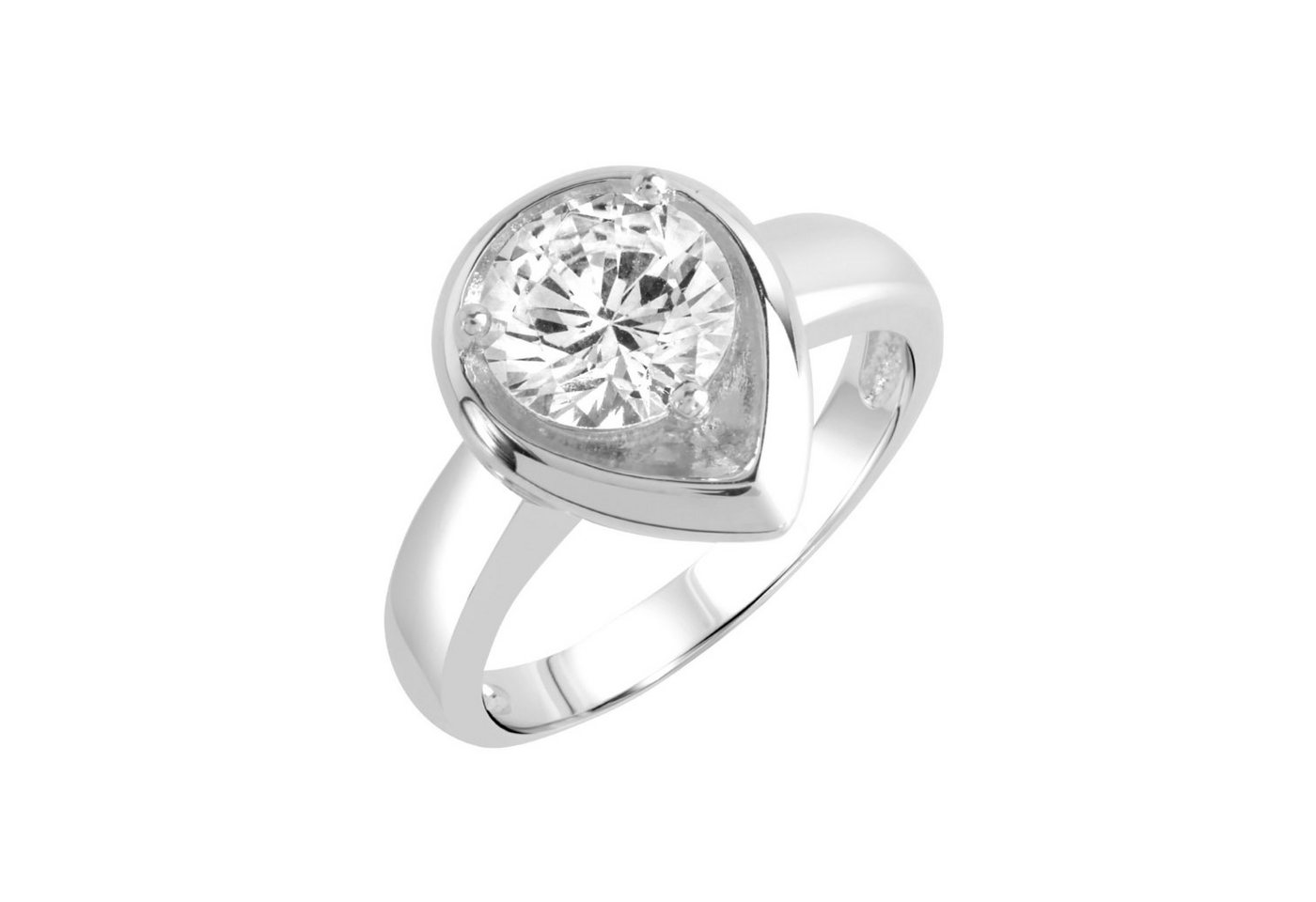 Zeeme Fingerring 925 Sterling Silber rhodiniert Zirkonia von Zeeme