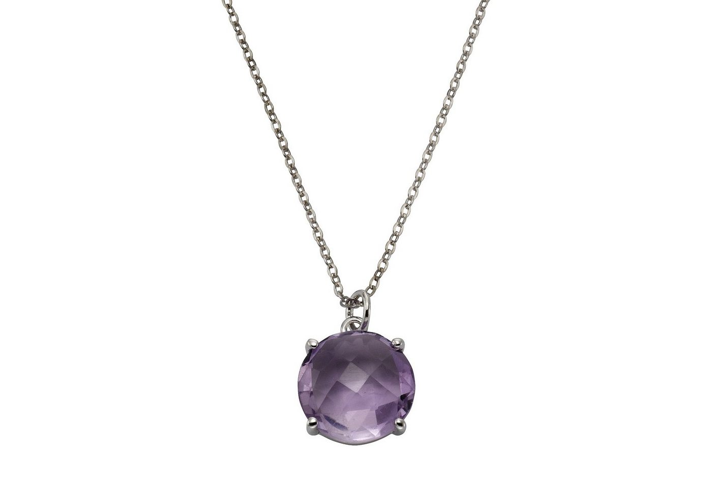 Zeeme Kette mit Anhänger 925 Sterling Silber Amethyst von Zeeme