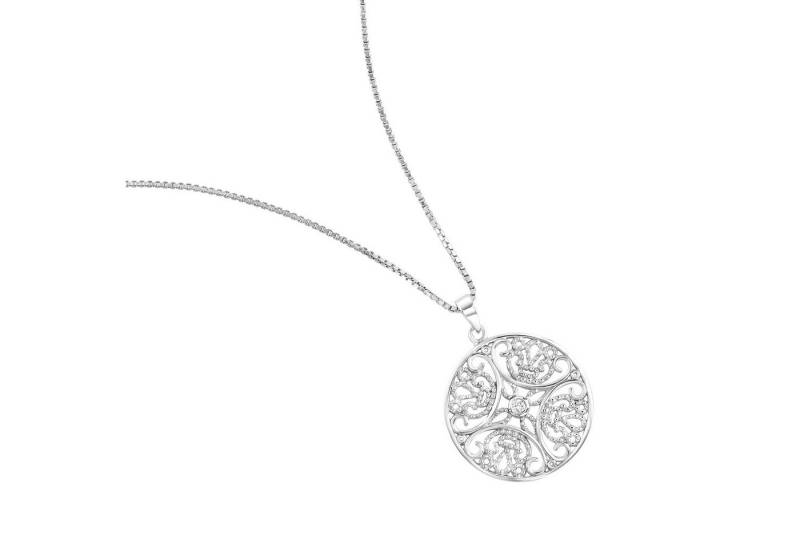 Zeeme Kette mit Anhänger 925/- Sterling Silber rhodiniert Zirkonia von Zeeme