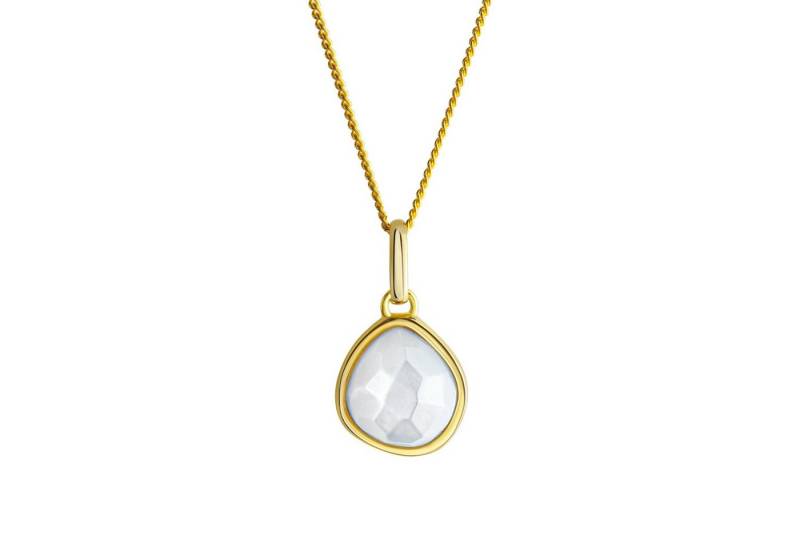 Zeeme Kette mit Anhänger Silber 925 vergoldet 45cm lang mit weißem Perlmutt Zeeme Kette mit Anhänger Silber 925 vergoldet 45cm lang mit weißem Perlmutt von Zeeme