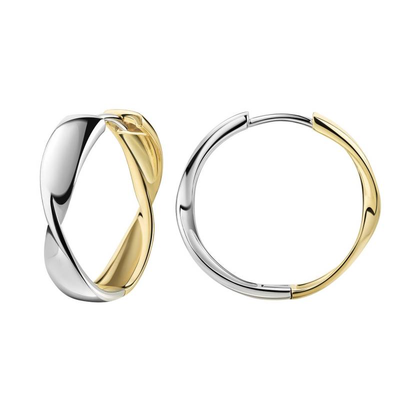 Zeeme Paar Creolen 925/- Sterling Silber rhodiniert und vergoldet von Zeeme