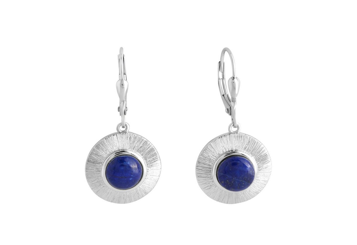 Zeeme Paar Ohrhänger 925 Sterling Silber rhodiniert Lapis blau von Zeeme