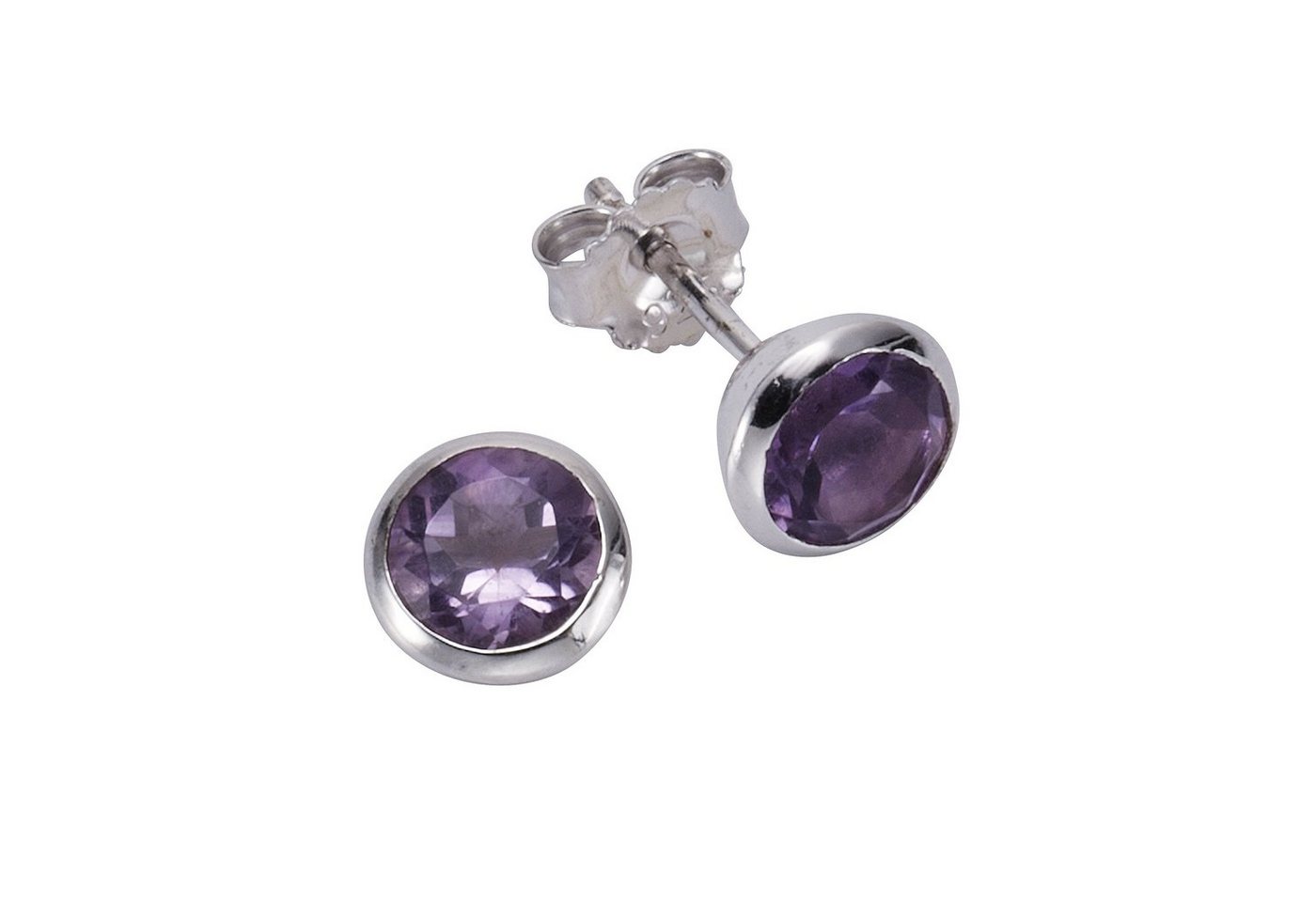 Zeeme Paar Ohrstecker 925/- Sterling Silber Amethyst von Zeeme