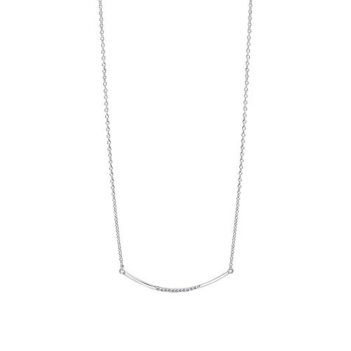 Zeeme Silber Damen Halskette 925/- Sterling Silber 42+3cm Glänzend Zirkonia weiß 271250018 von Zeeme