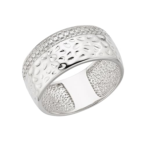 Zeeme Silber Damen Ring 925/- Sterling Silber Glänzend Zirkonia weiß 360272124-M von Zeeme