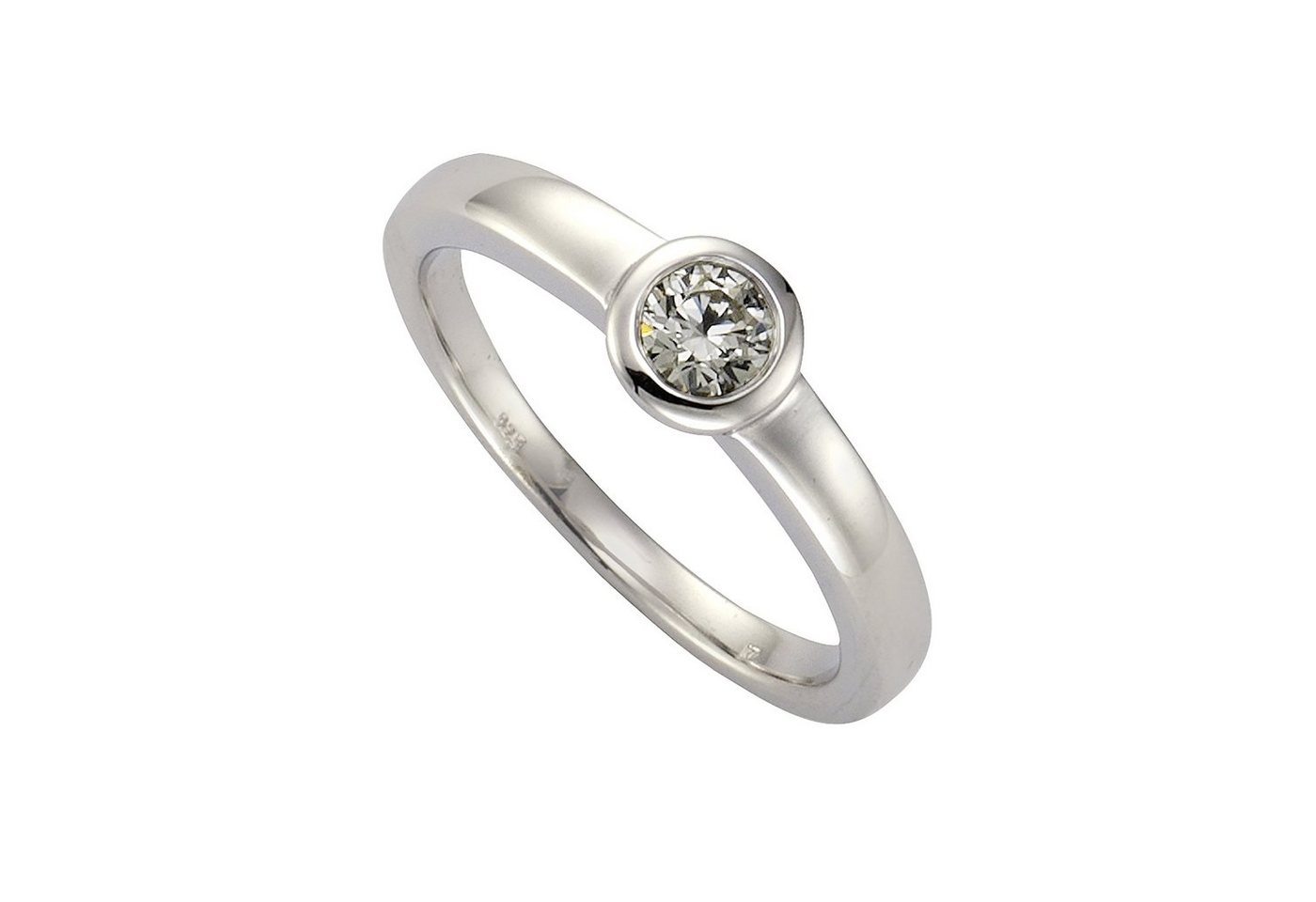 Zeeme Fingerring Silber 925 rhodiniert Zirkonia von Zeeme