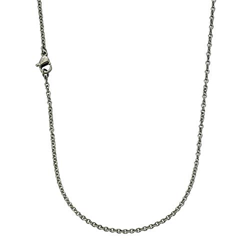 Zeeme Stainless Steel Damen Halskette Edelstahl Glänzend grau 389050029-45 von Zeeme