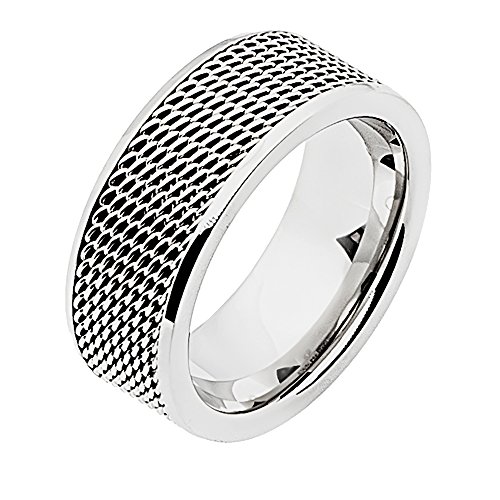 Zeeme Stainless Steel Unisex Ring Edelstahl Glänzend grau 389070031 von Zeeme