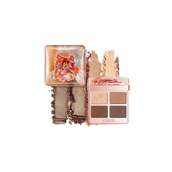 Zeesea - Colorful Animal Four-Color Eyeshadow - 3.5g - X06 Ordinary Love von Zeesea