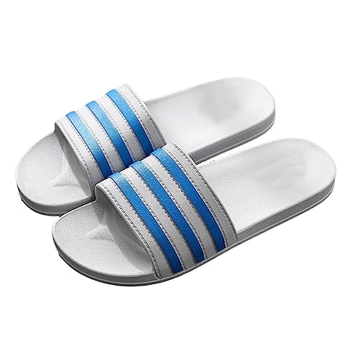 Badelatschen Damen Hausschuhe Badeschlappen Herren Badeschuhe Kinder rutschfeste Pantoletten Slipper Strand Sandale Grau 42-43 von Zeeton
