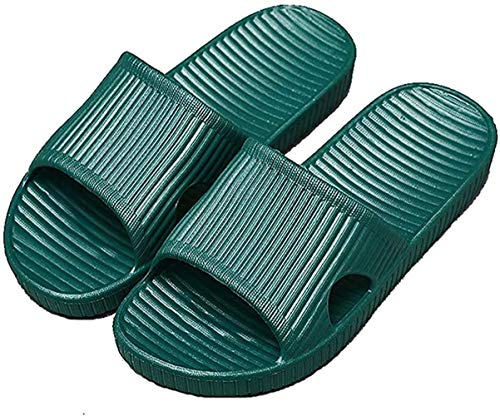 Badelatschen Damen Hausschuhe Badeschlappen Herren Badeschuhe Kinder rutschfeste Pantoletten Slipper Strand Sandale Türkis 38-39 von Zeeton