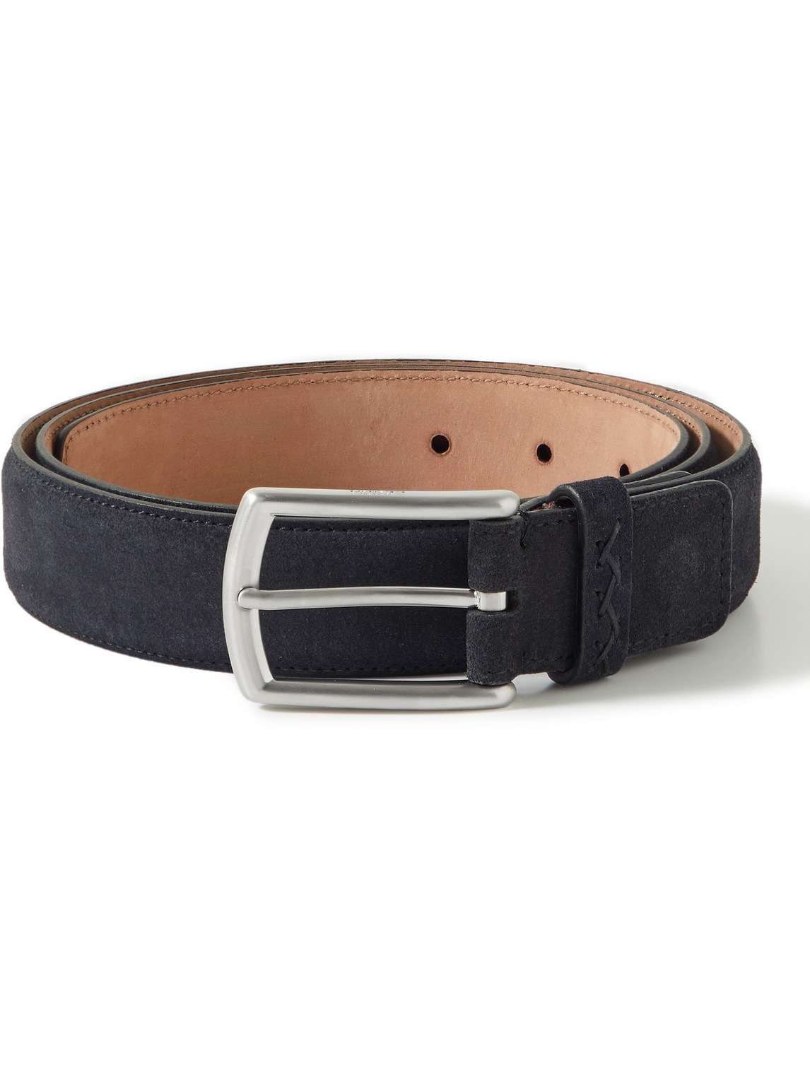 Zegna - 3cm Suede Belt - Men - Blue - EU 95 von Zegna