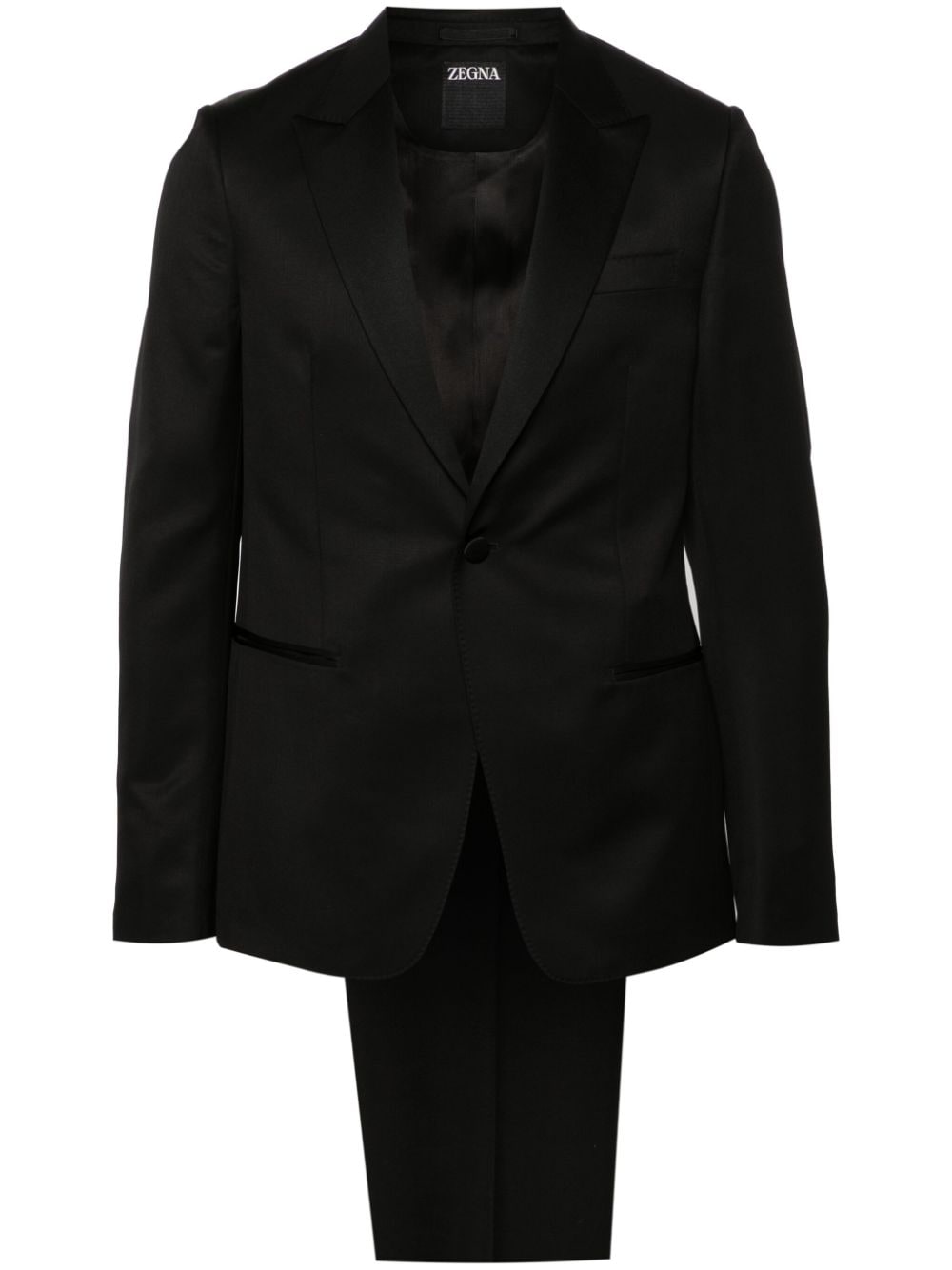 Zegna Anzug mit steigendem Revers - Schwarz von Zegna