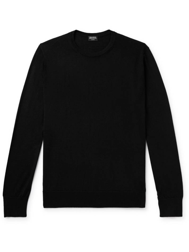 Zegna - Cashmere and Silk-Blend Sweater - Men - Black - IT 48 von Zegna