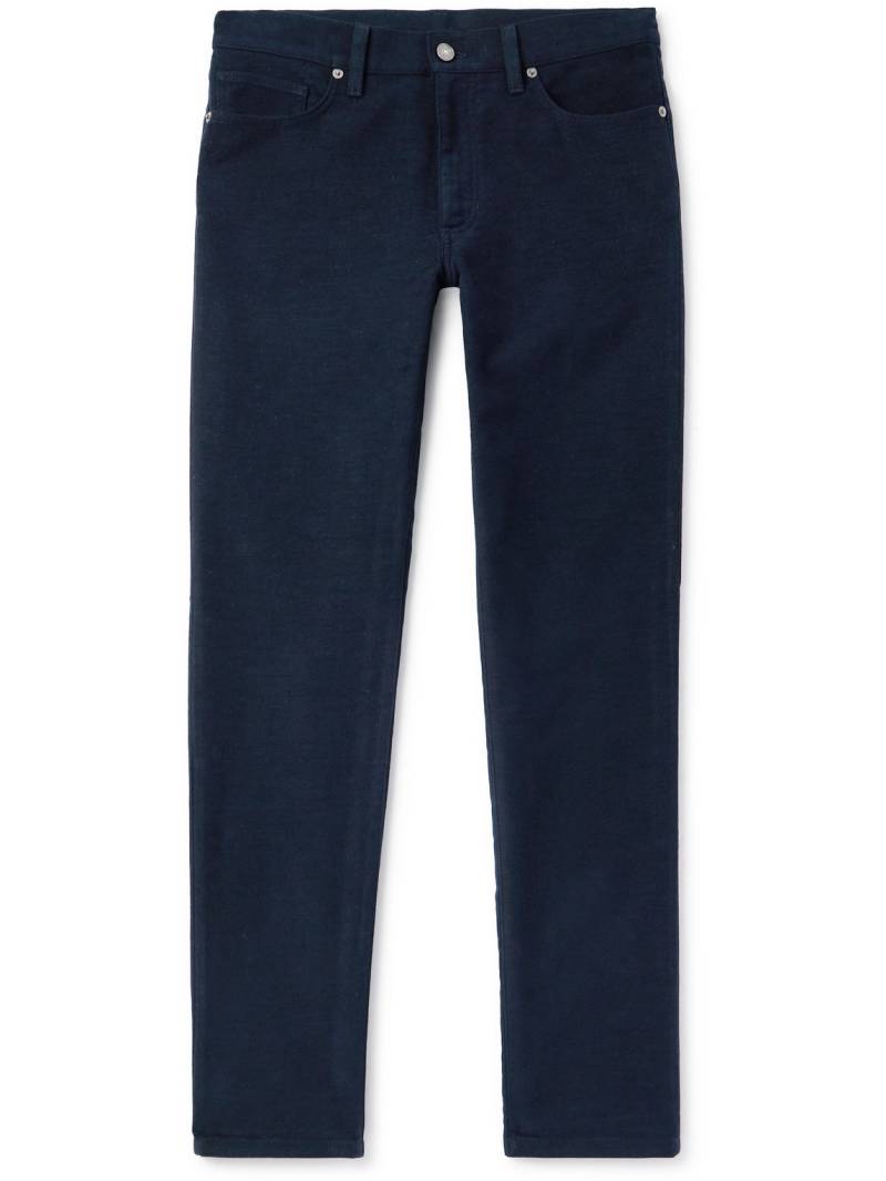 Zegna - City Slim-Fit Tapered Cotton and Cashmere-Blend Trousers - Men - Blue - UK/US 32 von Zegna