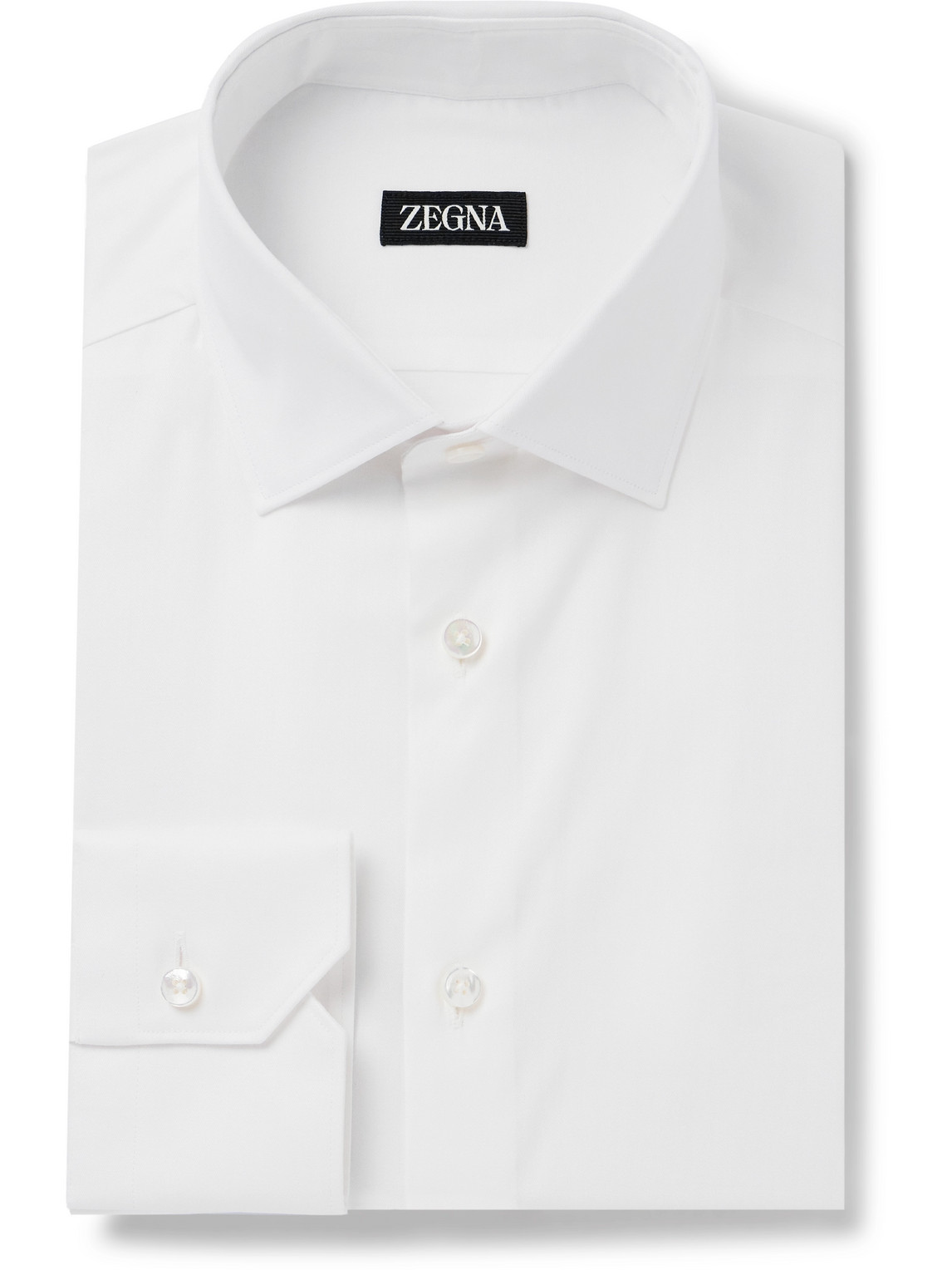 Zegna - Cotton-Blend Twill Shirt - Men - White - EU 41 von Zegna