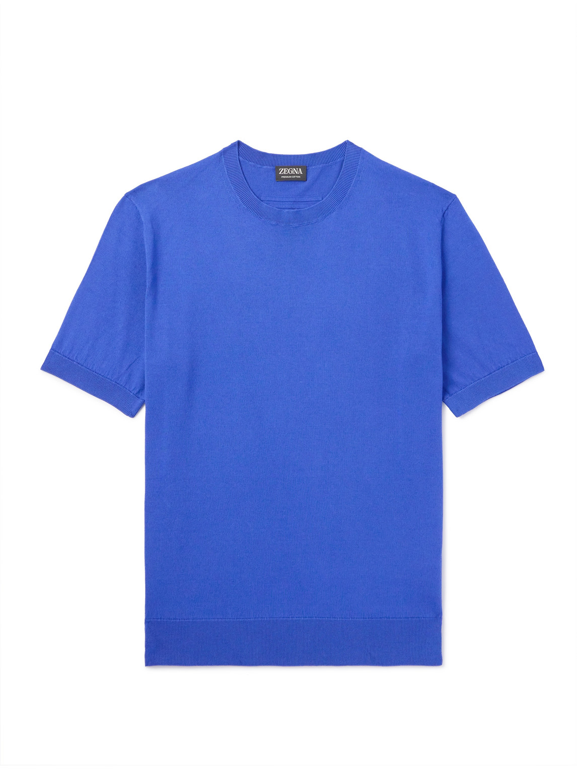 Zegna - Cotton T-Shirt - Men - Blue - IT 48 von Zegna