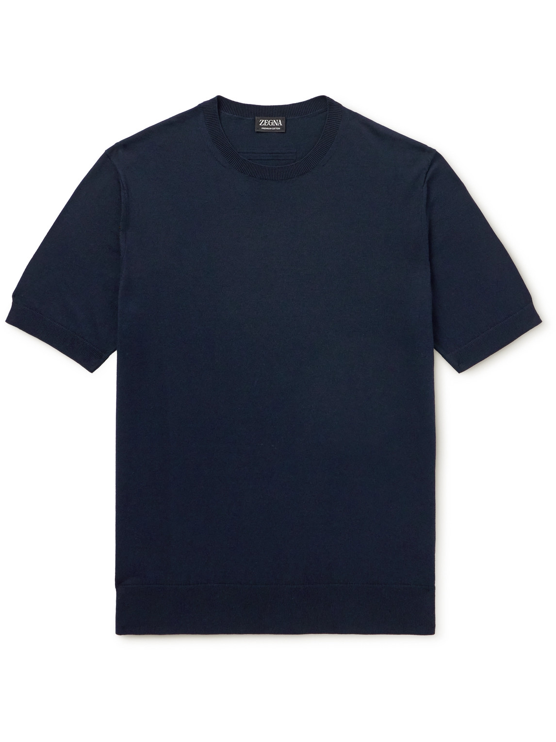 Zegna - Cotton T-Shirt - Men - Blue - IT 50 von Zegna