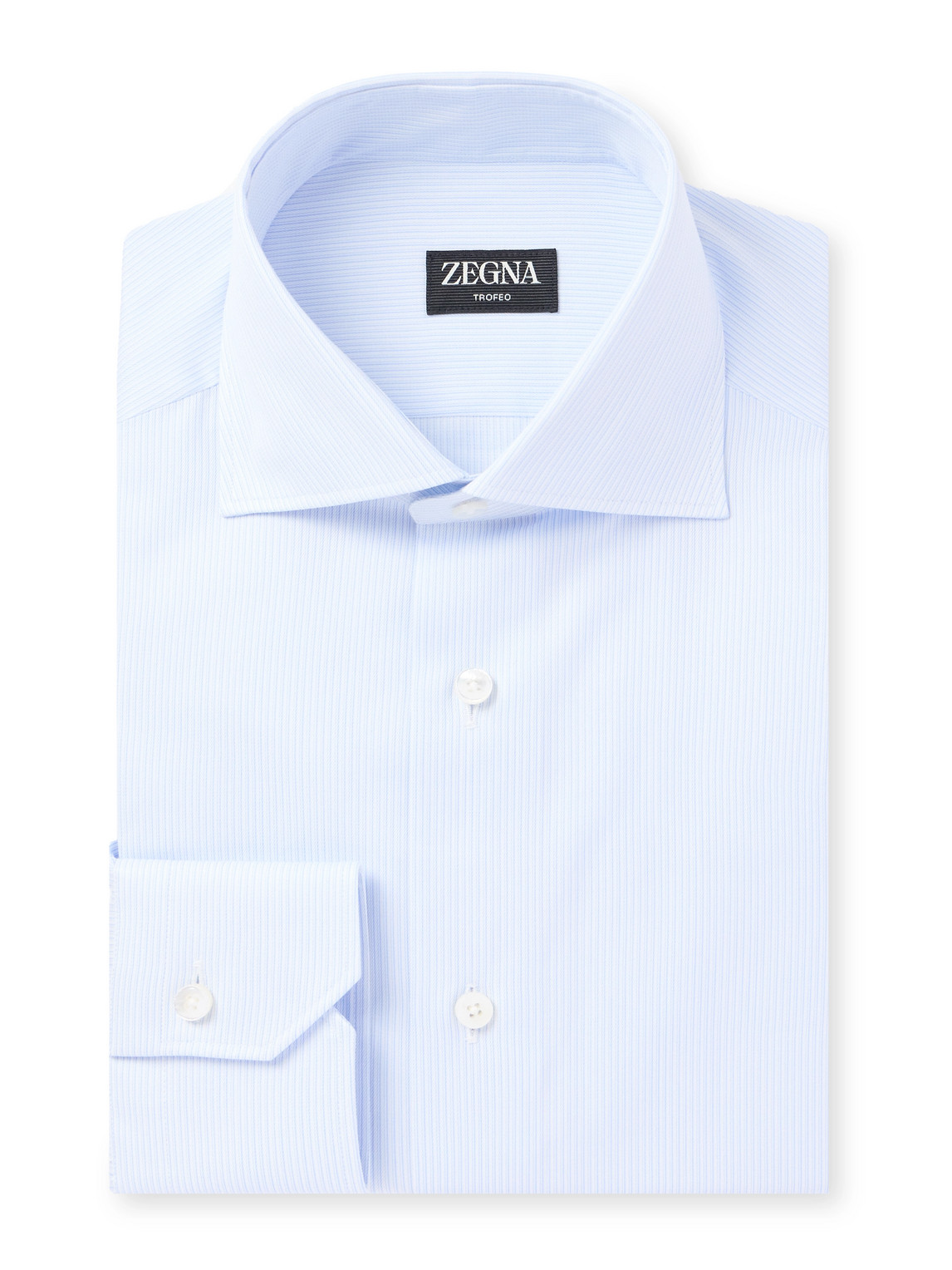 Zegna - Cotton-Twill Shirt - Men - Blue - EU 43 von Zegna