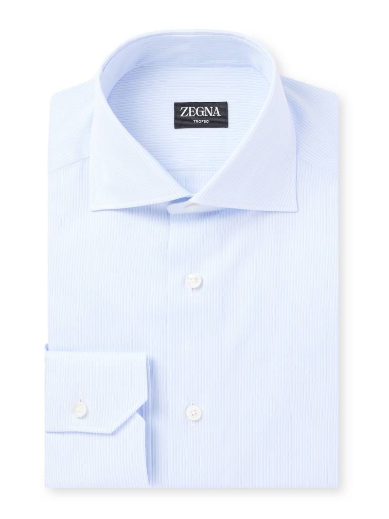 Zegna - Cotton-Twill Shirt - Men - Blue - EU 43 von Zegna