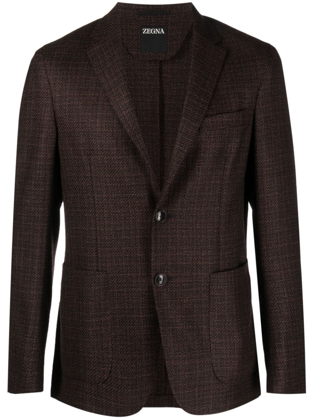 Zegna Einreihiges Tweed-Sakko - Violett von Zegna