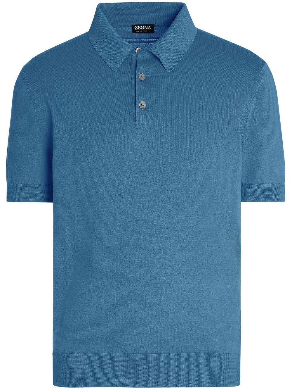 Zegna Fein gestricktes Poloshirt - Blau von Zegna