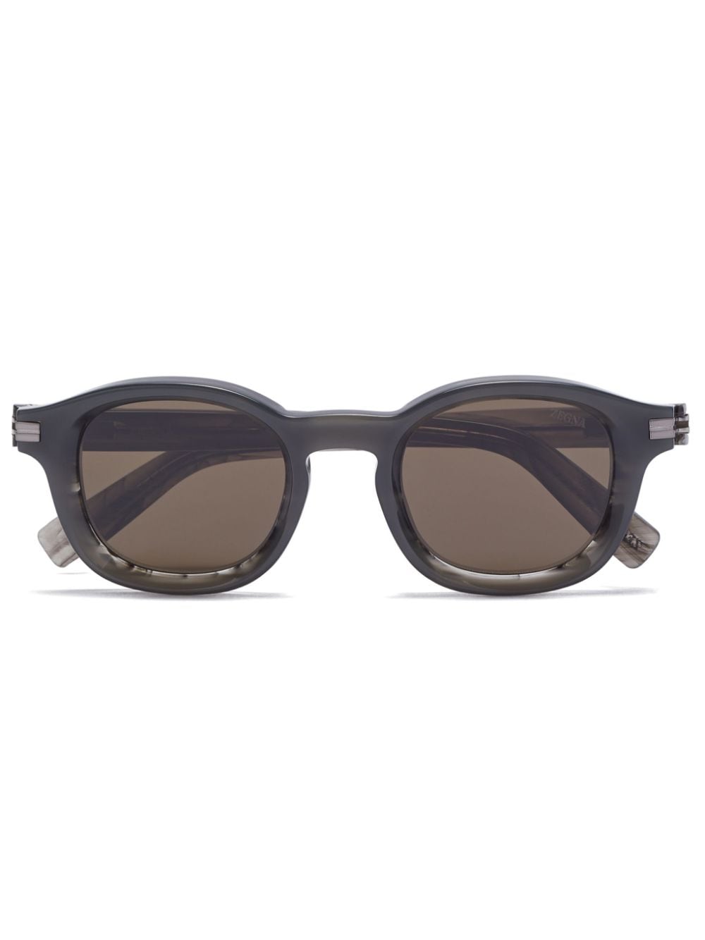 Zegna Gestreifte Sonnenbrille - Grau von Zegna