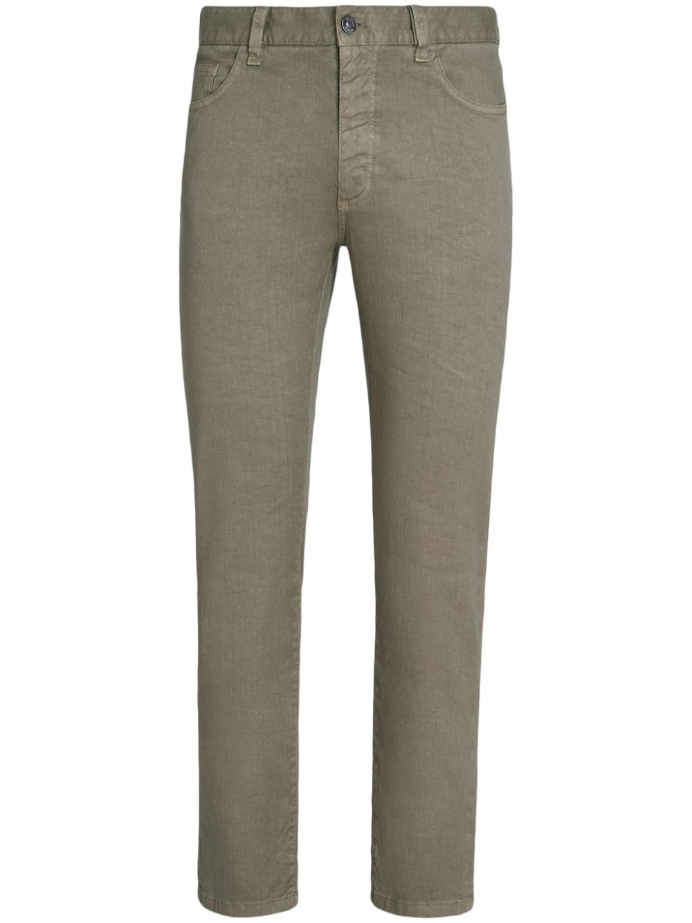 Zegna Halbhohe Roccia Skinny-Jeans - Grün von Zegna