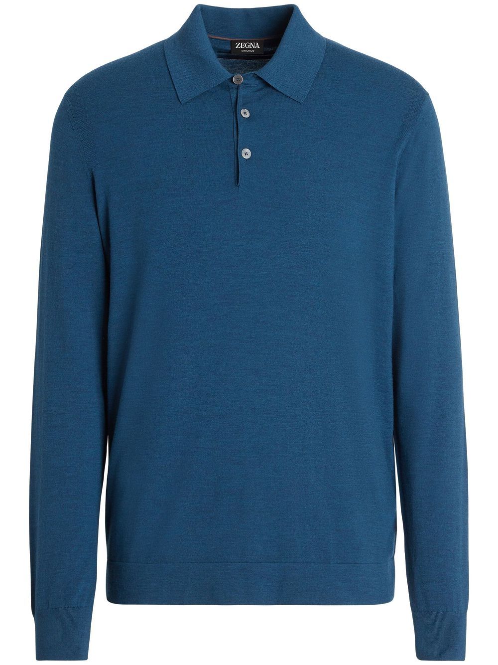 Zegna Langärmeliges Poloshirt - Blau von Zegna