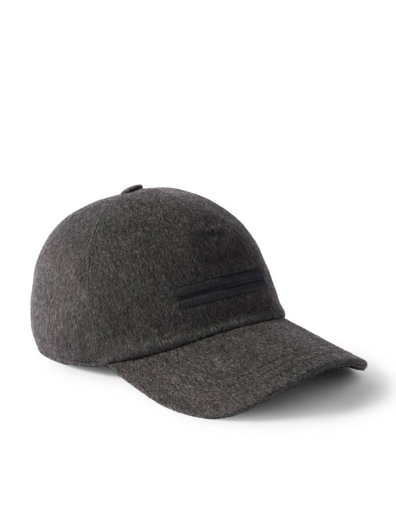 Zegna - Logo-Appliquéd Oasi Cashmere Baseball Cap - Men - Gray - M von Zegna