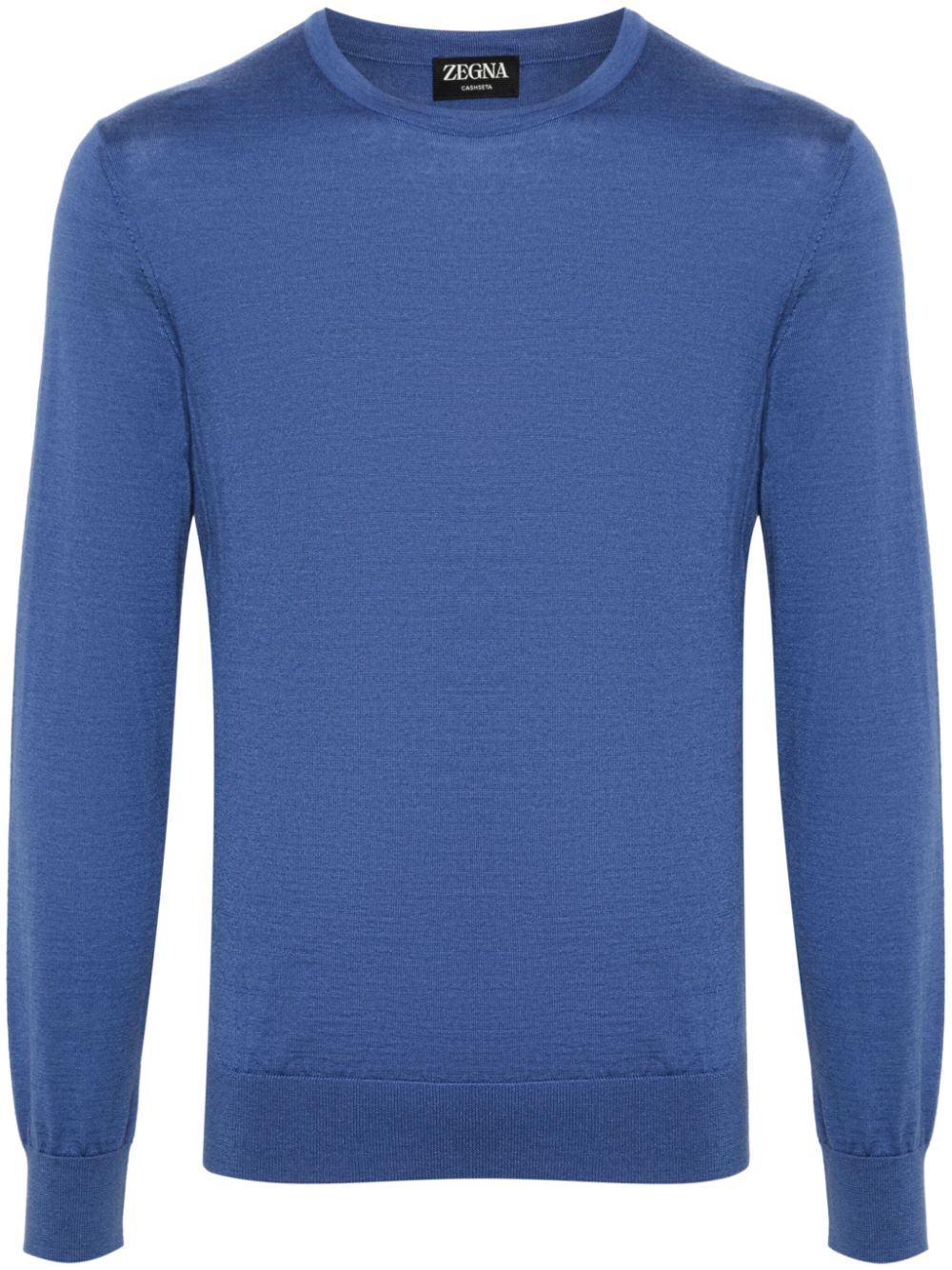 Zegna Melierter Pullover mit Rippung - Blau von Zegna