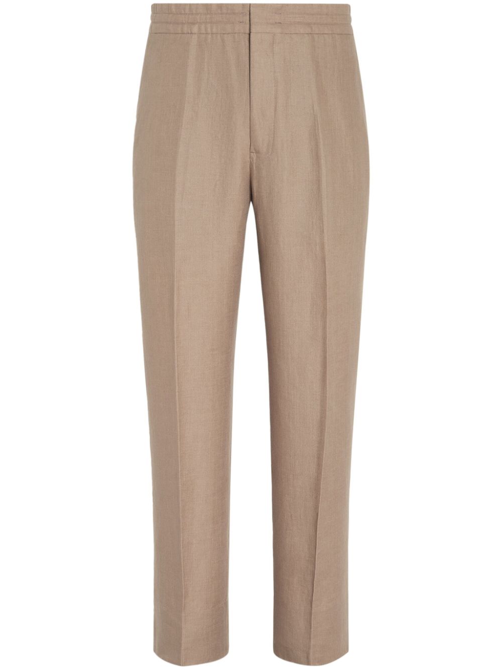 Zegna Oasi Leinenhose mit geradem Bein - Nude von Zegna