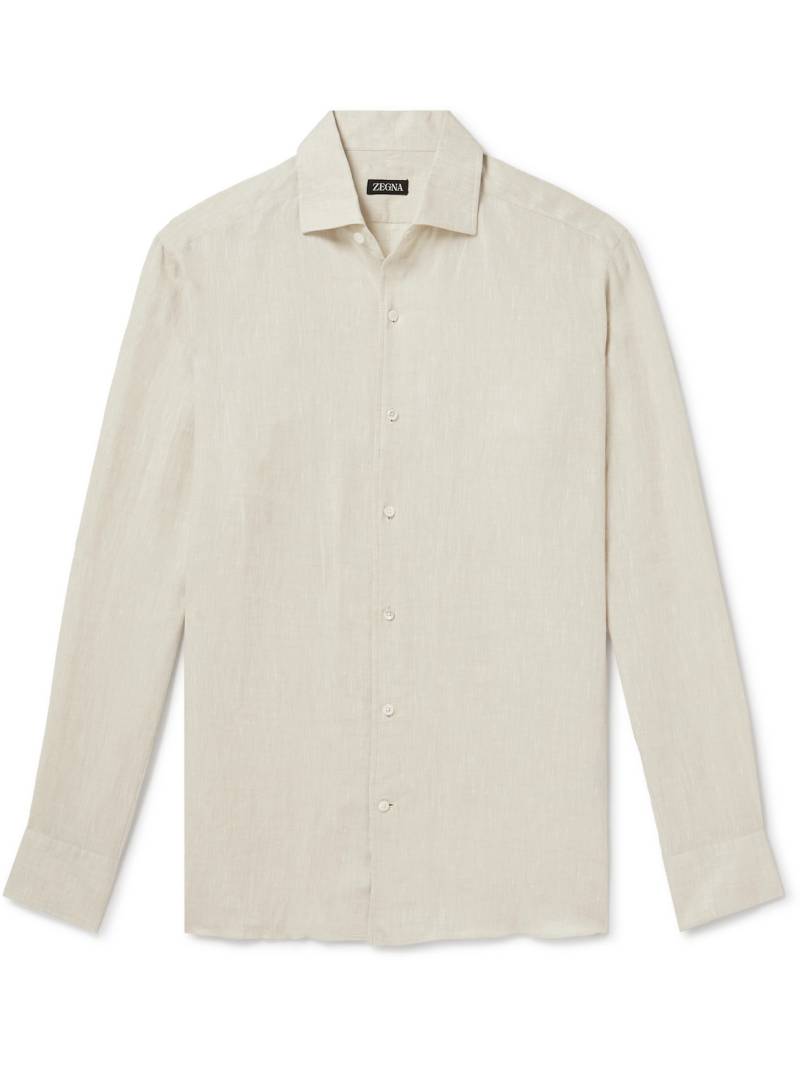 Zegna - Oasi Linen Shirt - Men - Neutrals - M von Zegna
