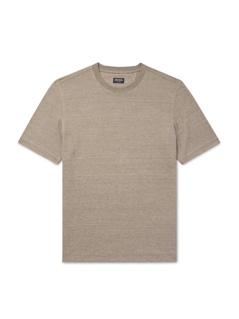 Zegna - Oasi Linen T-Shirt - Men - Neutrals - IT 54 von Zegna