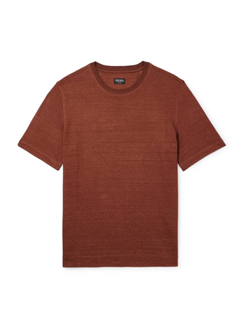 Zegna - Oasi Linen T-Shirt - Men - Orange - IT 50 von Zegna