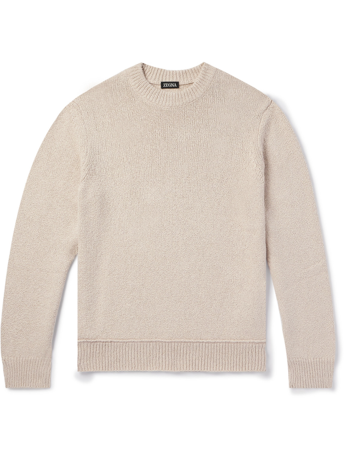 Zegna - Organic Cotton and Silk-Blend Sweater - Men - Neutrals - IT 54 von Zegna