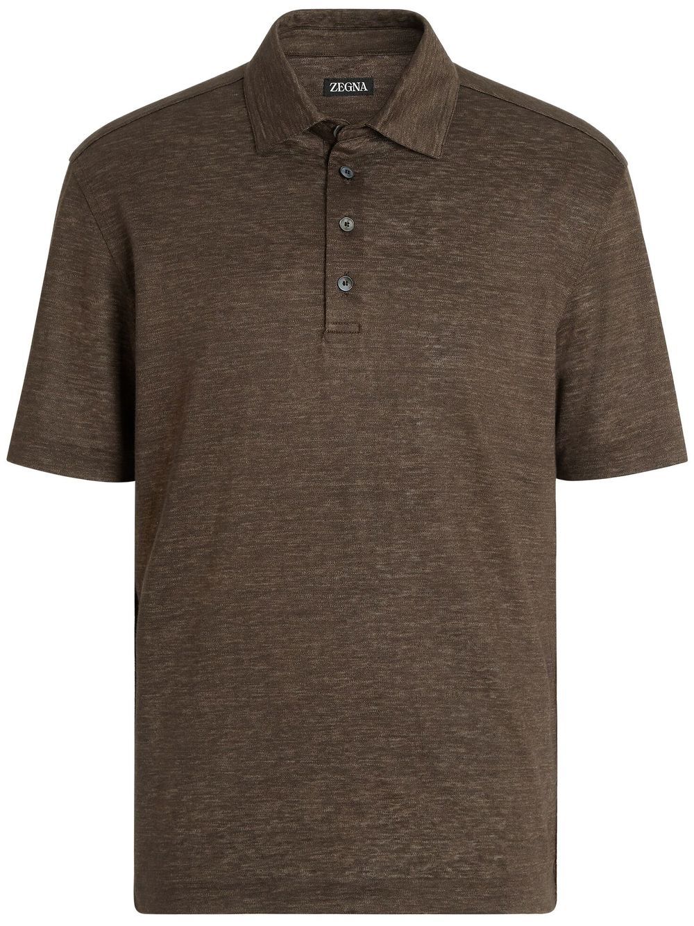 Zegna Poloshirt aus Leinen - Braun von Zegna