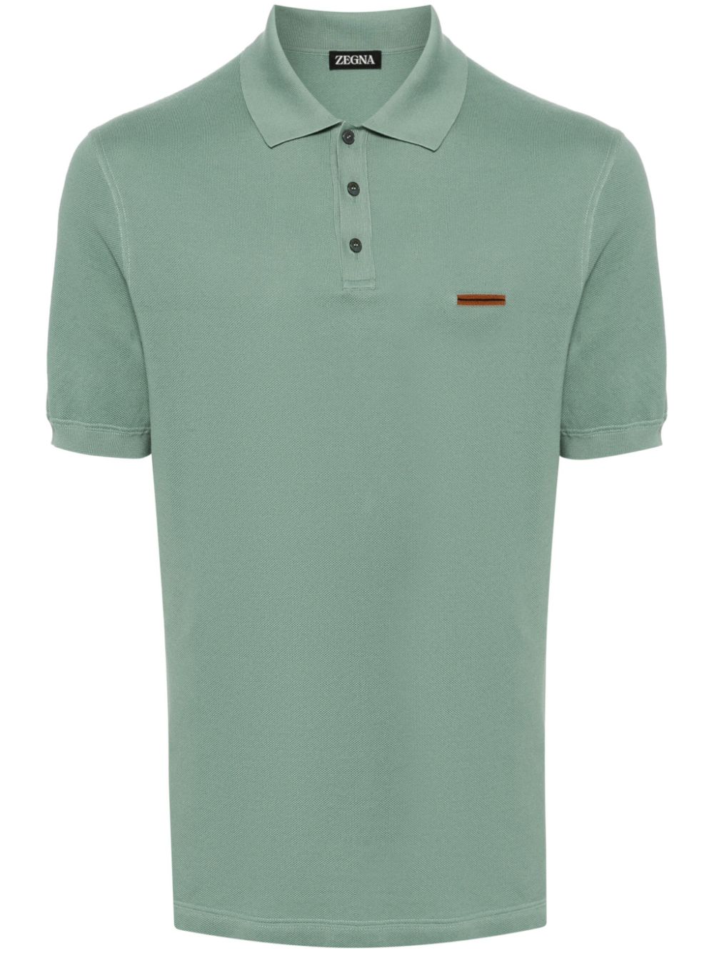 Zegna Poloshirt aus Pikee - Grün von Zegna