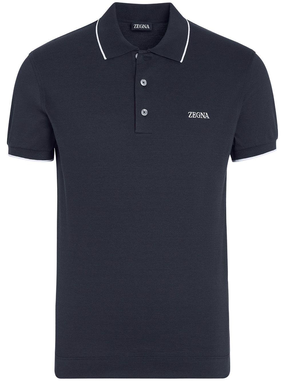 Zegna Poloshirt mit Logo-Stickerei - Blau von Zegna