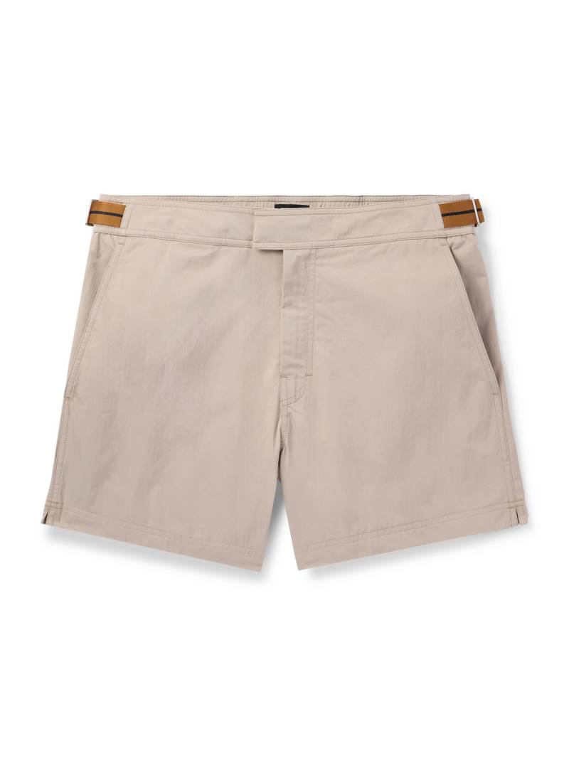 Zegna - Rio Straight-Leg Mid-Length Swim Shorts - Men - Neutrals - XL von Zegna