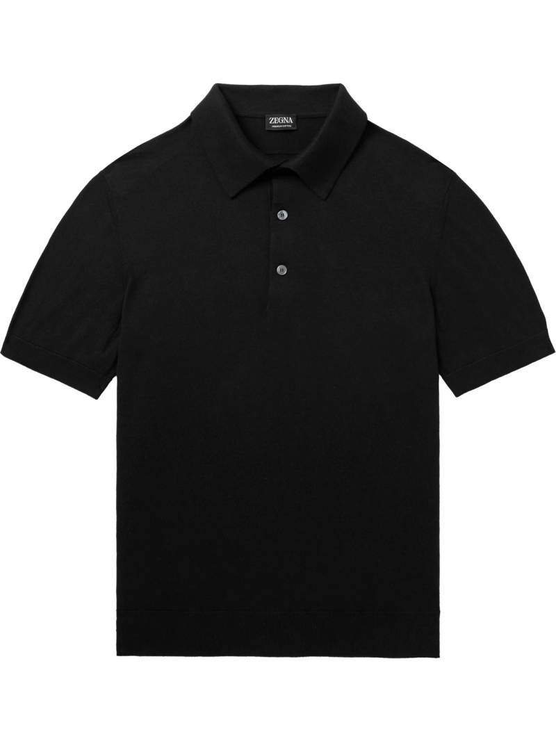 Zegna - Slim-Fit Cotton Polo Shirt - Men - Black - IT 46 von Zegna