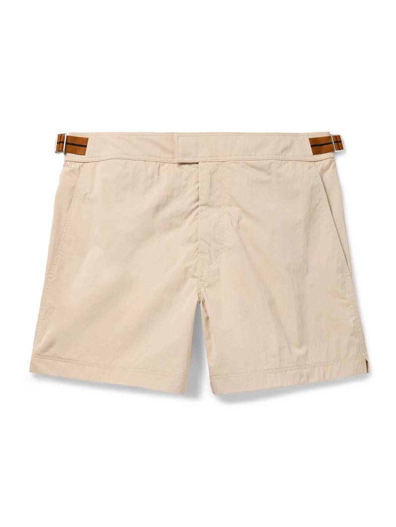 Zegna - Straight-Leg Mid-Length Swim Shorts - Men - Neutrals - L von Zegna